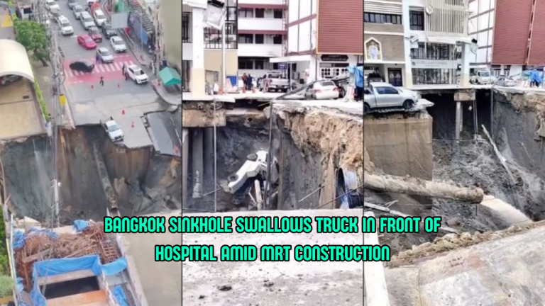 Massive Sinkhole in Bangkok Swallows Truck, Forces Hospital Evacuation