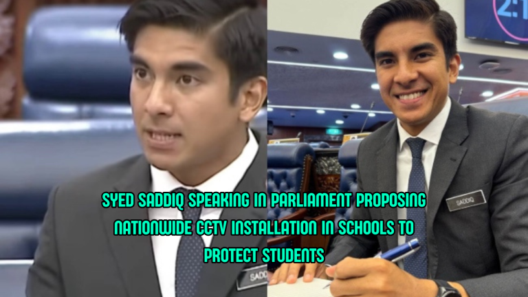 Syed Saddiq Proposes CCTV Installation in All Schools