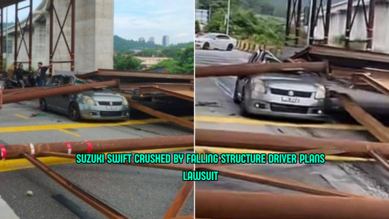 A woman driving a Suzuki Swift crushed by a falling structure on the MRR2 now plans to file a RM3 million lawsuit.