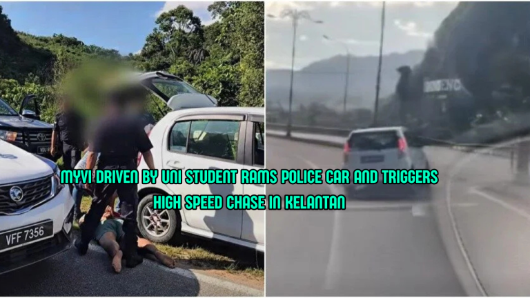 University Student and Teen Girlfriend Crash Myvi Into Police Car During High Speed Chase