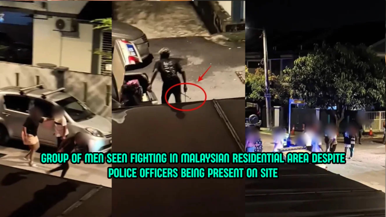 “No Respect” – M’sians Outraged After Men Brawl In Residential Area In Front of Royal Malaysia Police Personnel