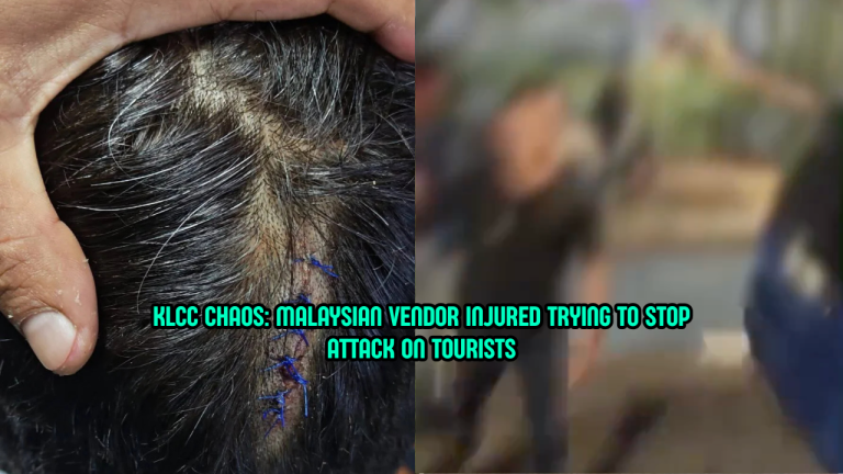 KLCC Chaos: M’sian Vendor Injured Trying To Stop Attack On Tourists