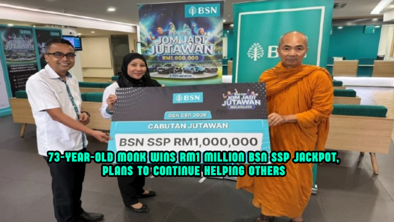 73-Year-Old Monk Wins RM1 Million BSN SSP Jackpot, Plans To Continue Helping Others