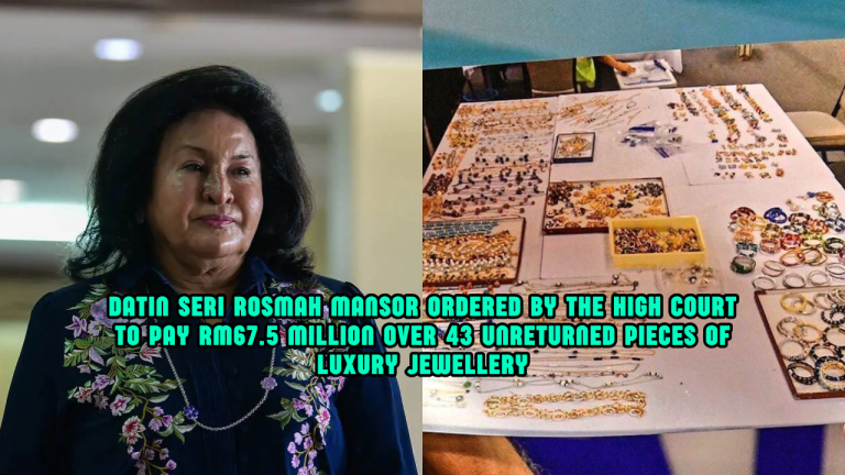 Rosmah Ordered To Pay RM67.5 Million Over Unreturned Luxury Jewellery