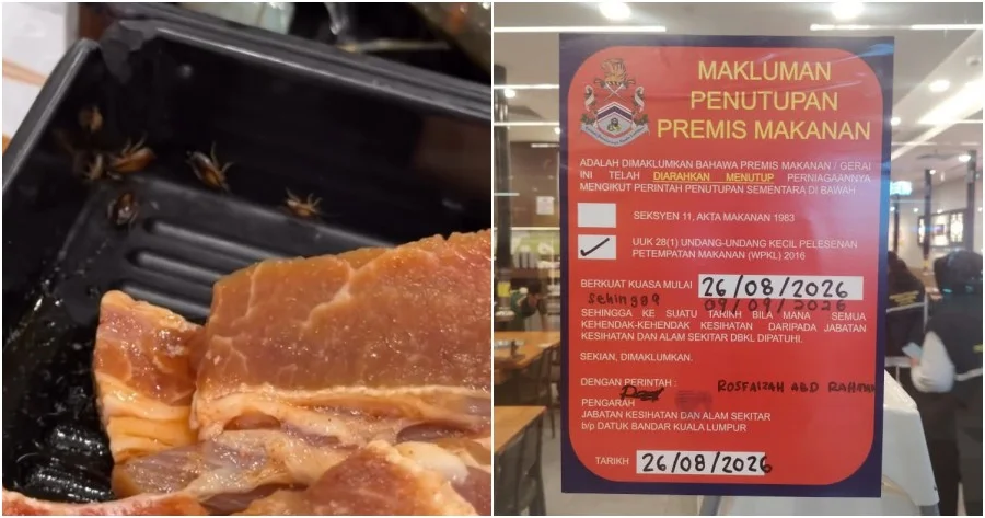 Raw meat served at a hotpot buffet eatery in a Kuala Lumpur mall where a diner claimed to have spotted baby cockroaches.