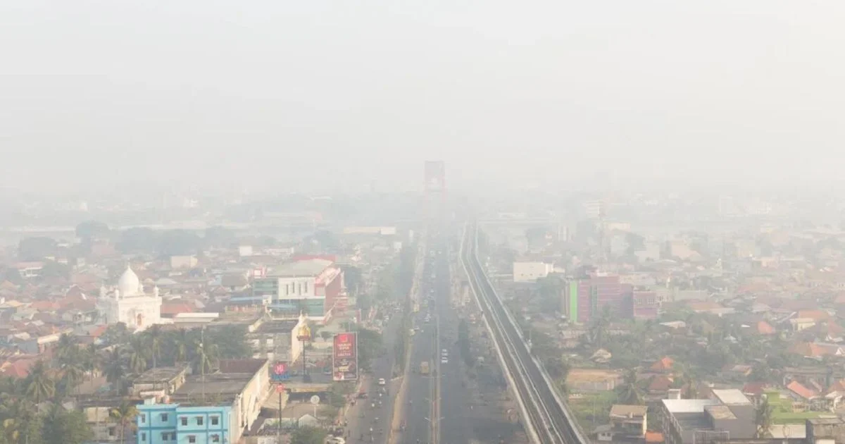 Hazy skies in Southeast Asia as smoke from forest fires in Indonesia reportedly reaches neighbouring countries including the Philippines.