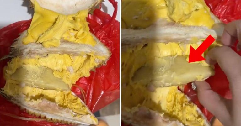Woman Pays RM23 For A Durian In China, Only To Find A Potato Hidden Inside!