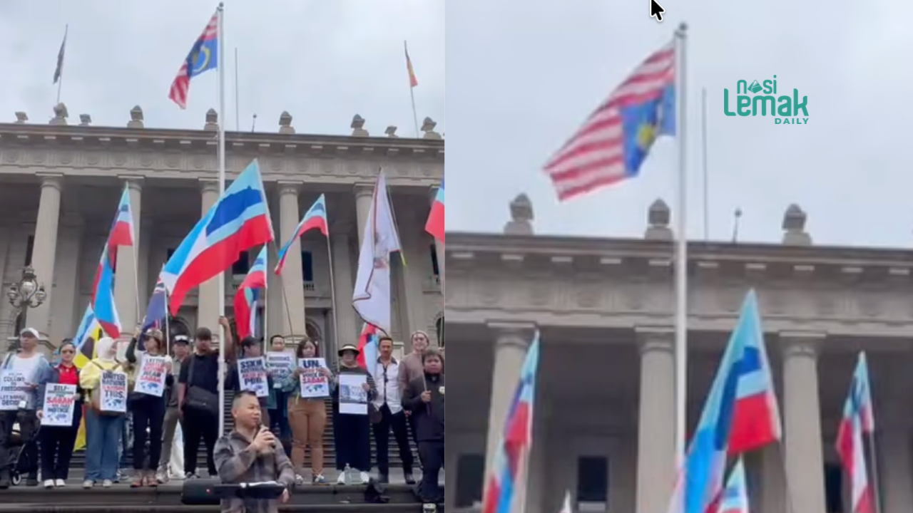 Malaysian Flag Flown Upside Down During Sabah Independence Protest In Australia, Minister Urges Police Reports!
