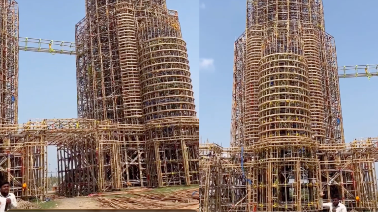 Bihar is recreating Malaysia’s iconic Twin Towers for Durga Puja, and Malaysians are already coming in with the comments: “Bro, toilets first. Twin Towers later.