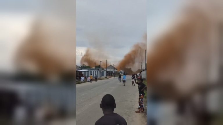 Residents Watch in Shock as Crude Oil Pipeline Breaks Near Housing Area